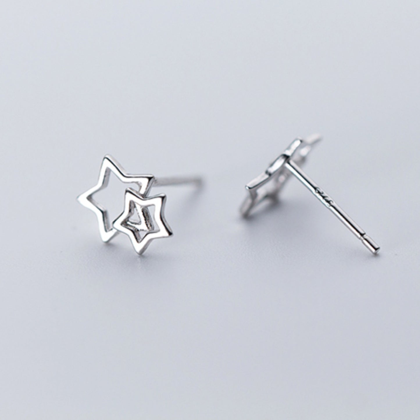 Double Star Stud Earrings