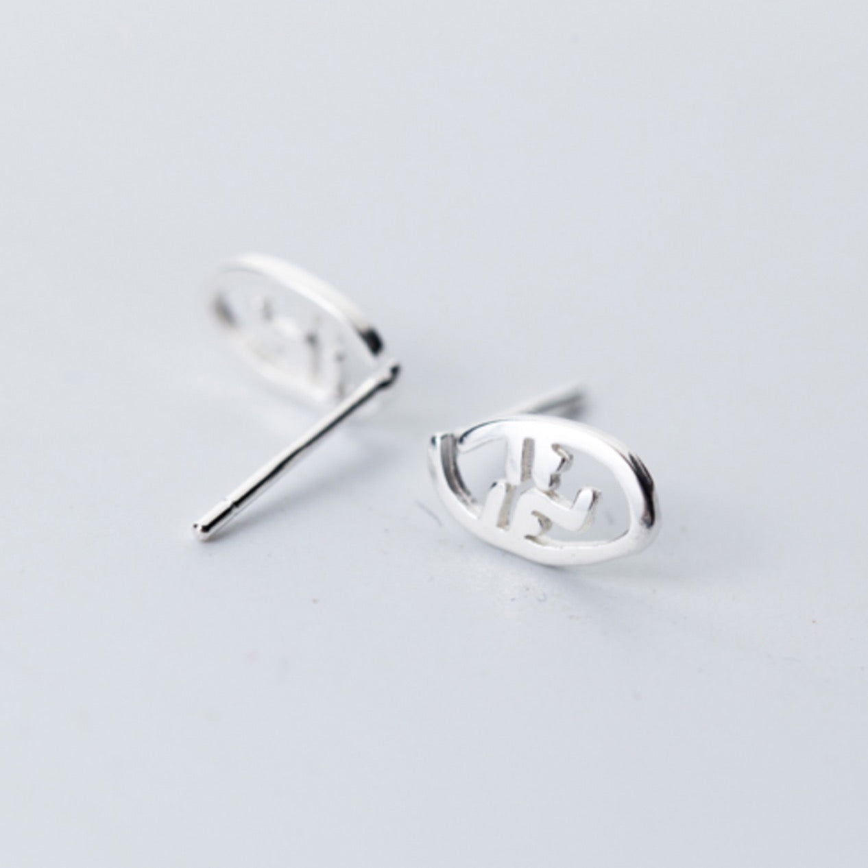 Abstract Face Stud Earrings