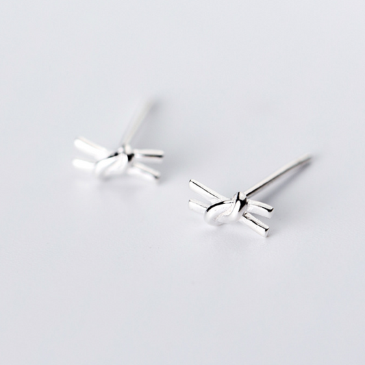 Tiny Knot Stud Earrings