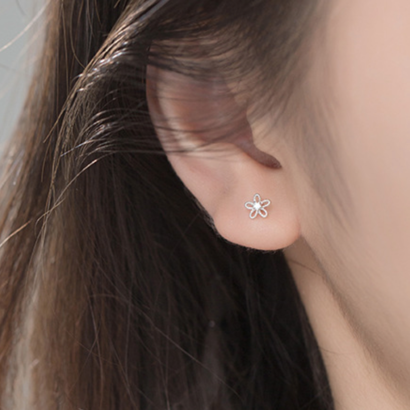 Tiny Flower Stud Earrings