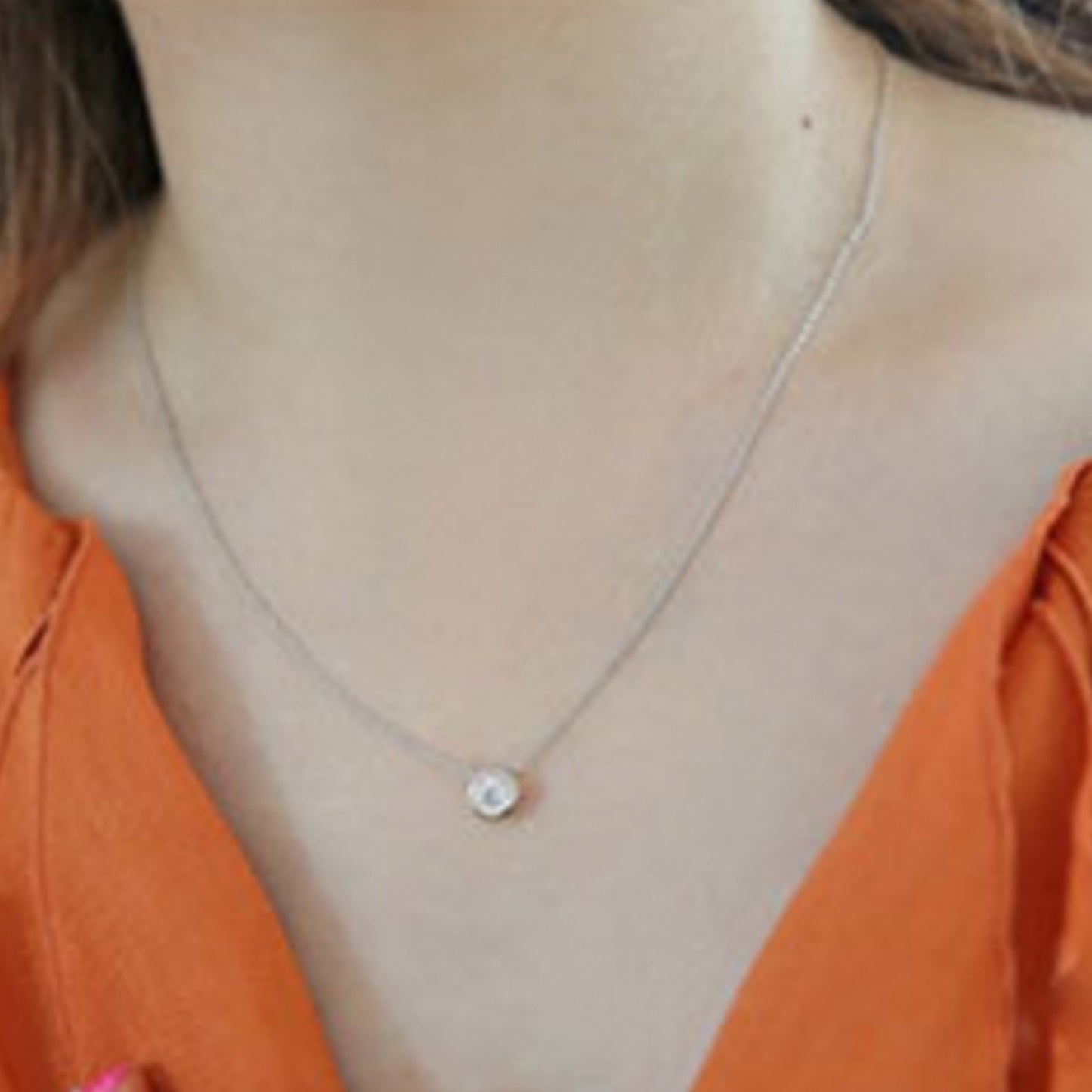 Crystal Circle Pendant Necklace