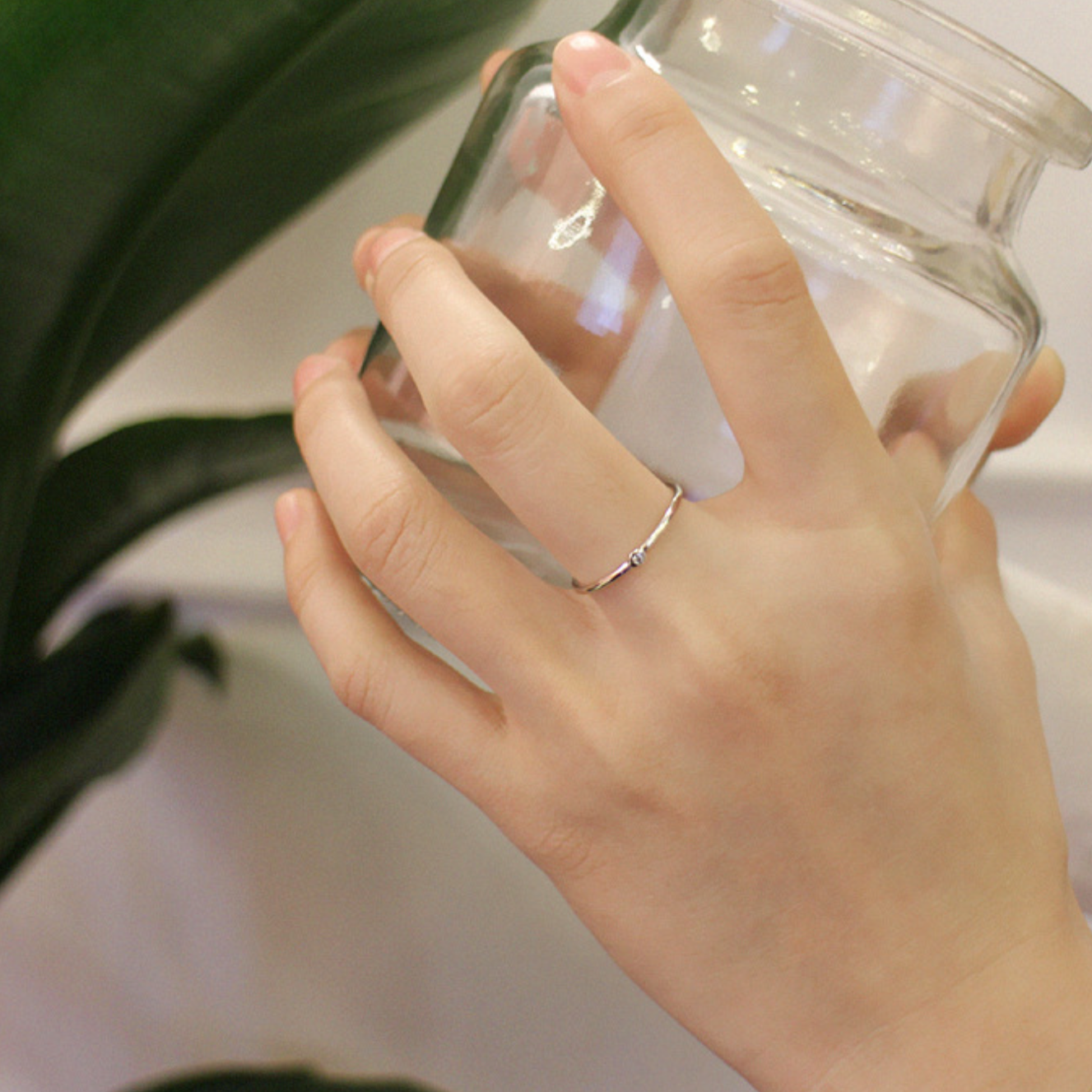 Tiny Zircon Stacking Ring