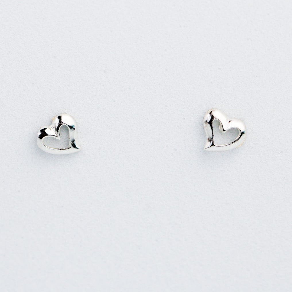 Tiny Heart Stud Earrings
