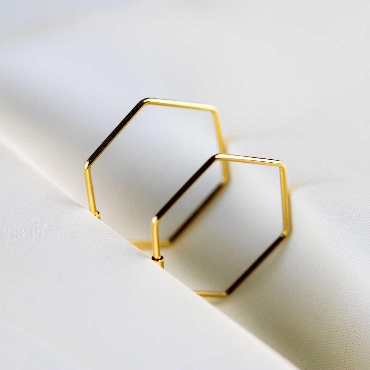 Hexagonal Hoop Earrings