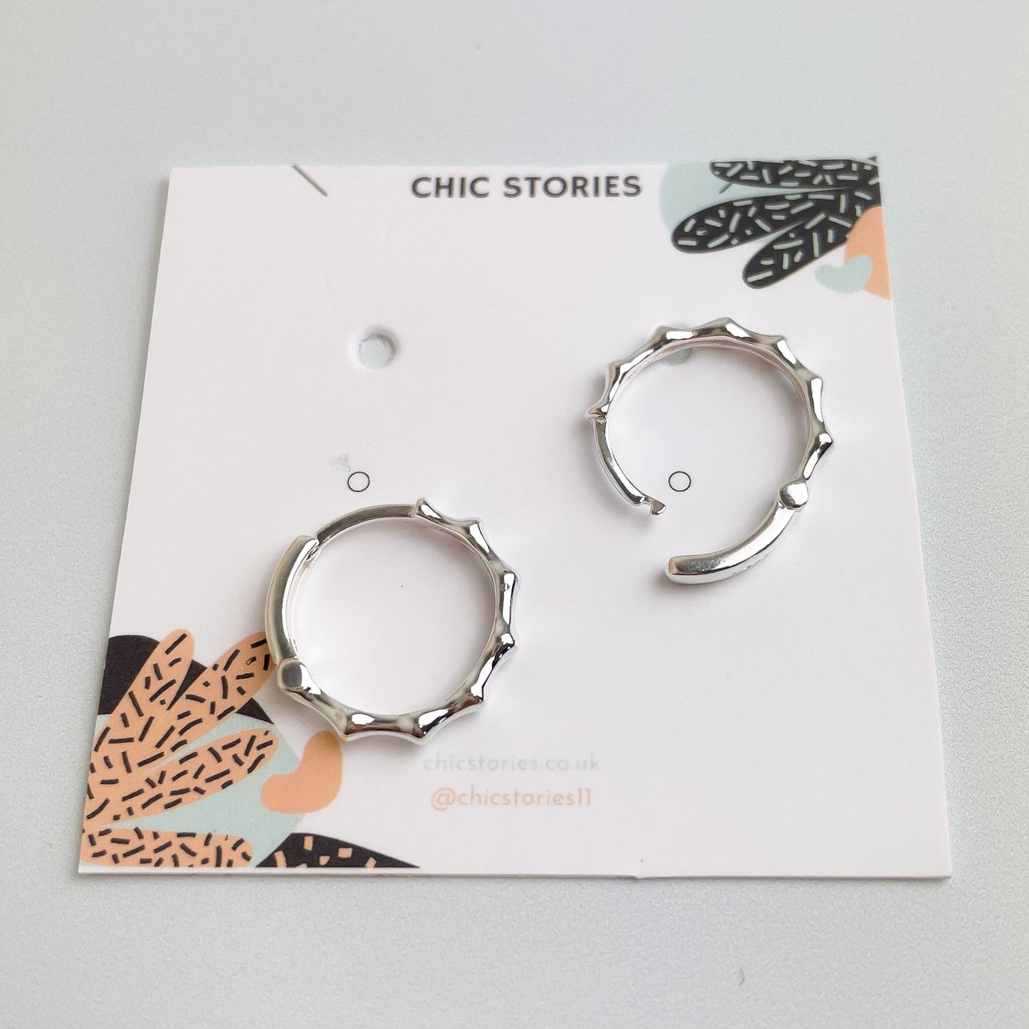 Bamboo Style Hoop Earrings