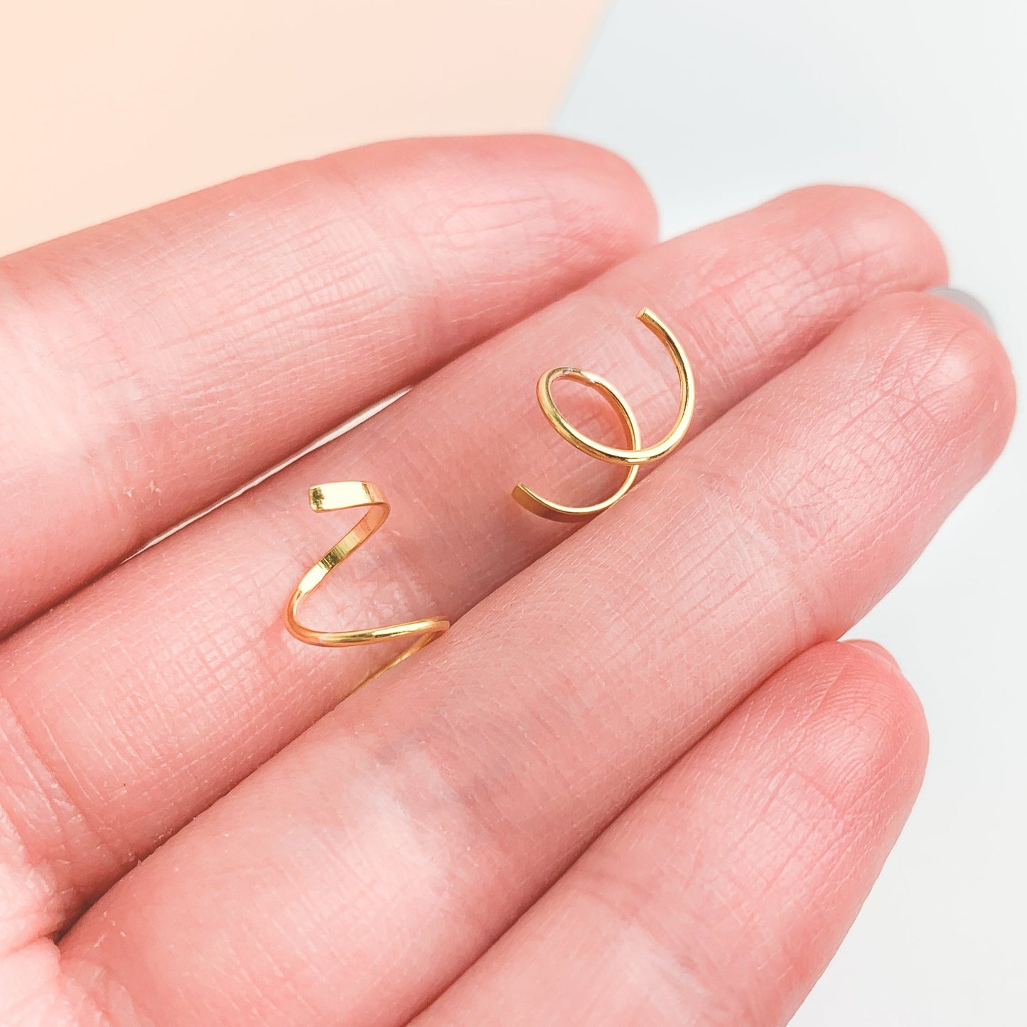 Minimalist Spiral Hoop Earrings