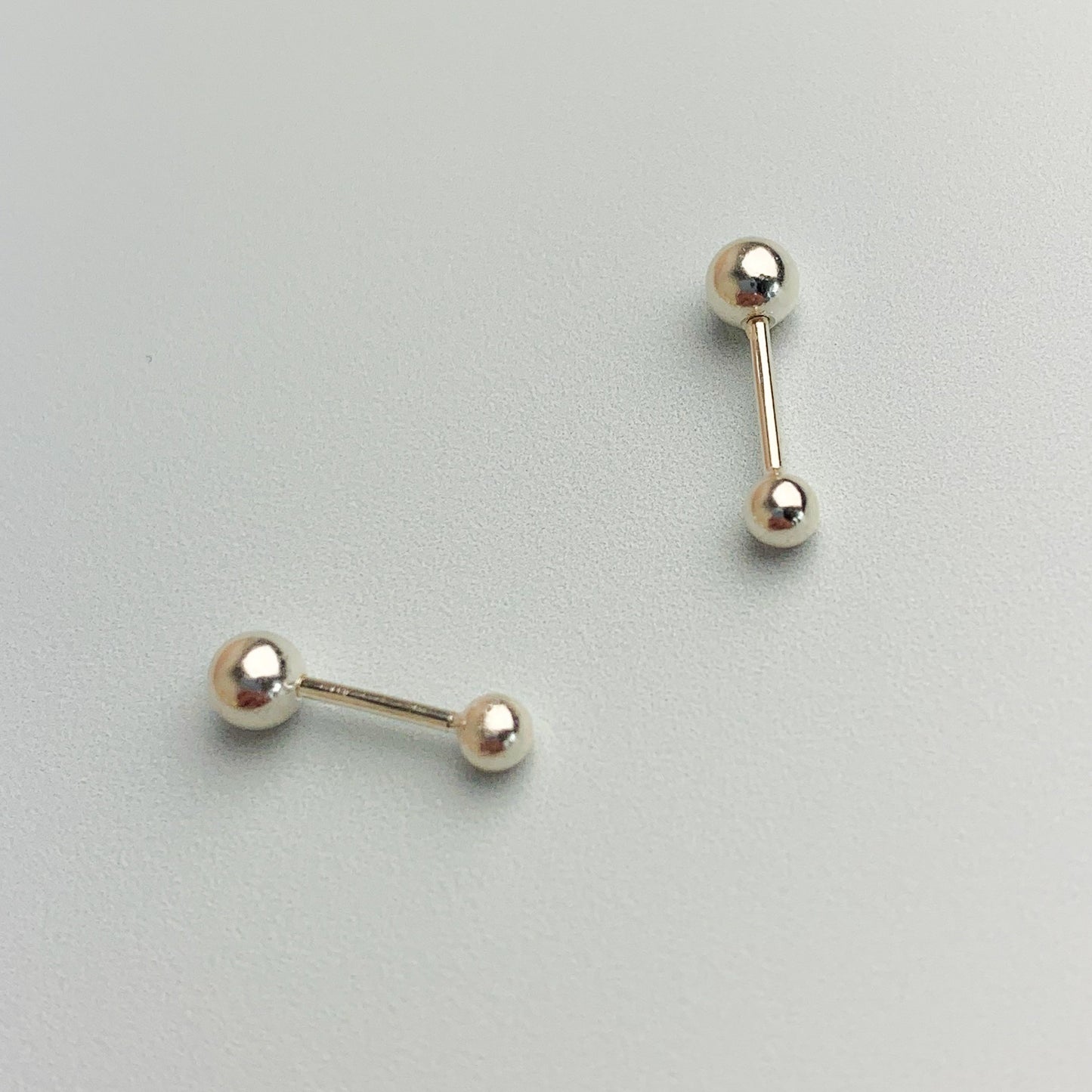 Screw Ball Back Stud Earrings