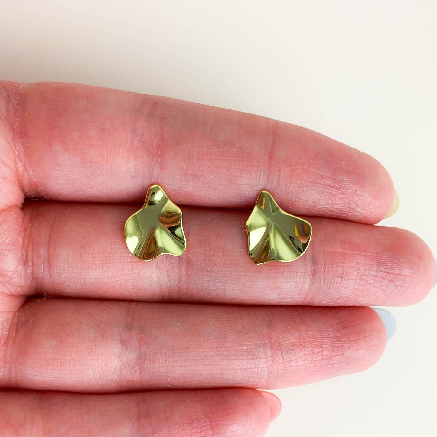 Abstract Leaf Stud Earrings