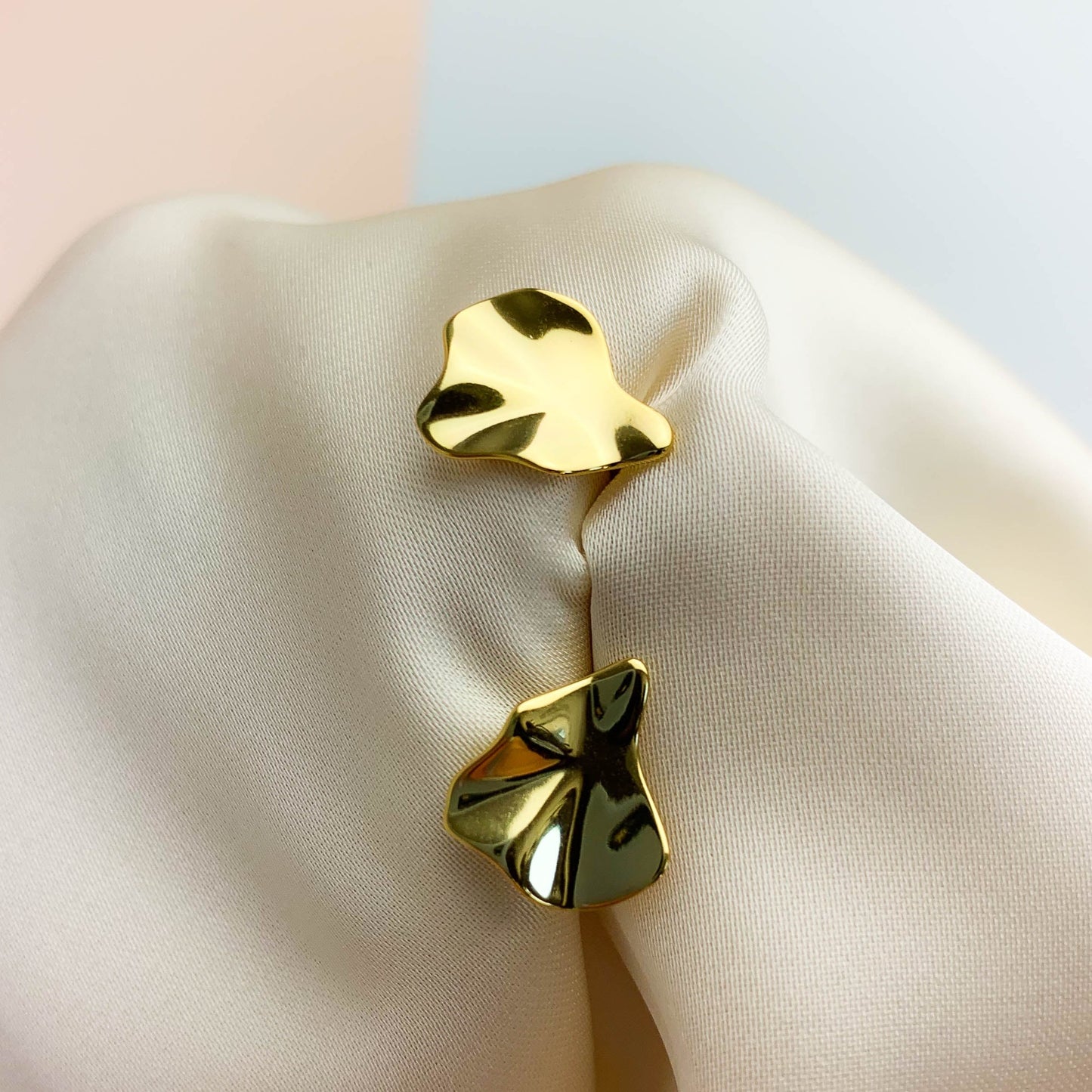 Abstract Leaf Stud Earrings