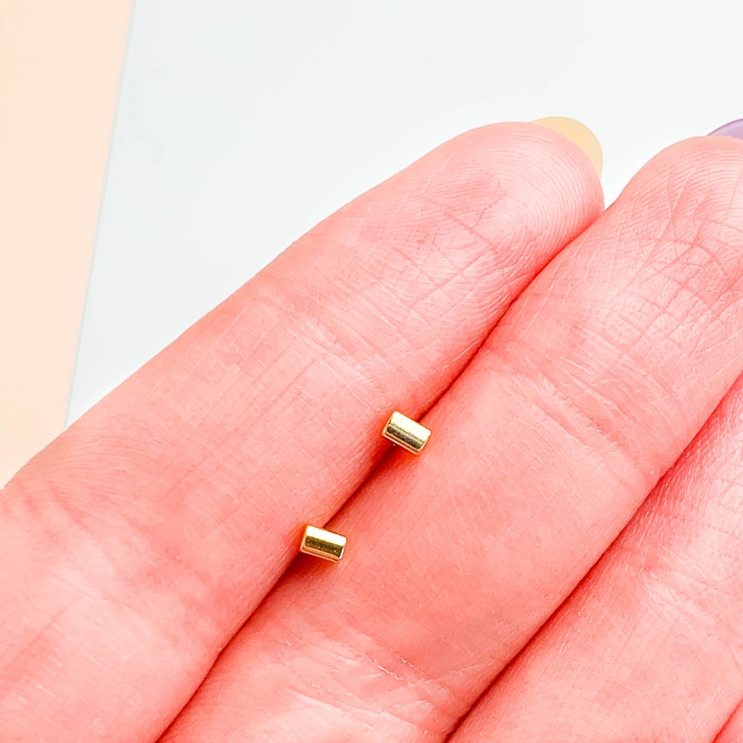 Simple Rectangle Stud Earrings