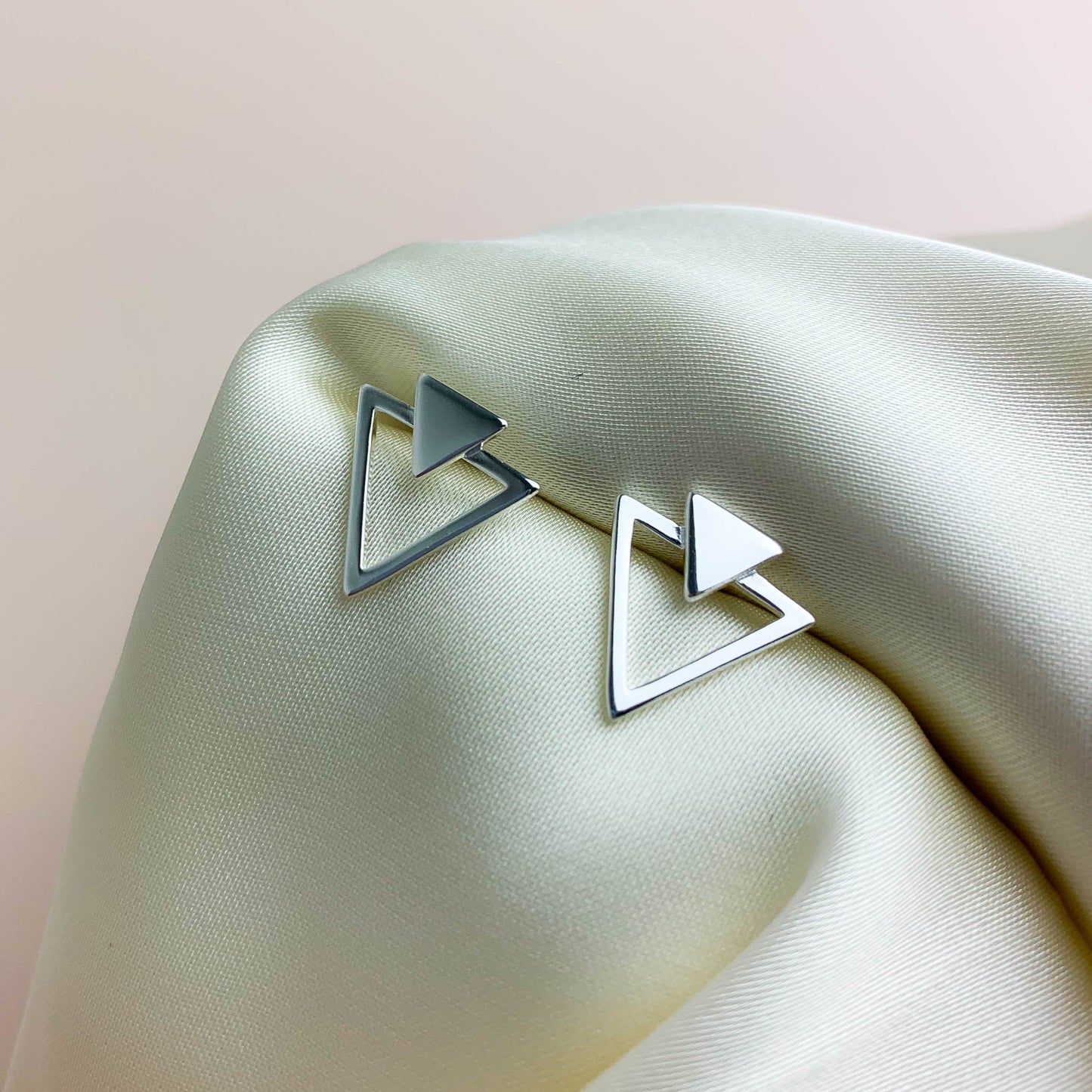 Double Triangle Stud Earrings