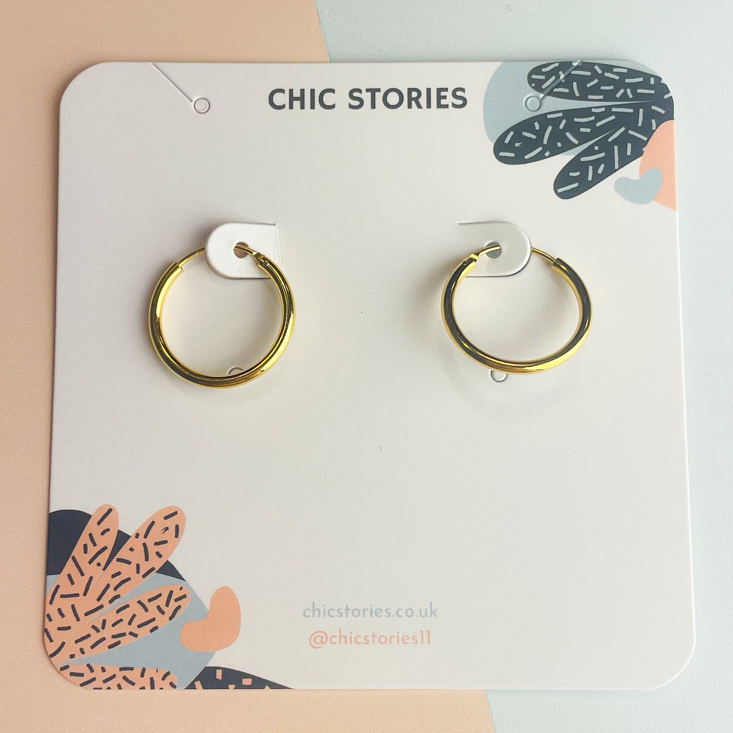 Gold Sleeper Hoop Earrings