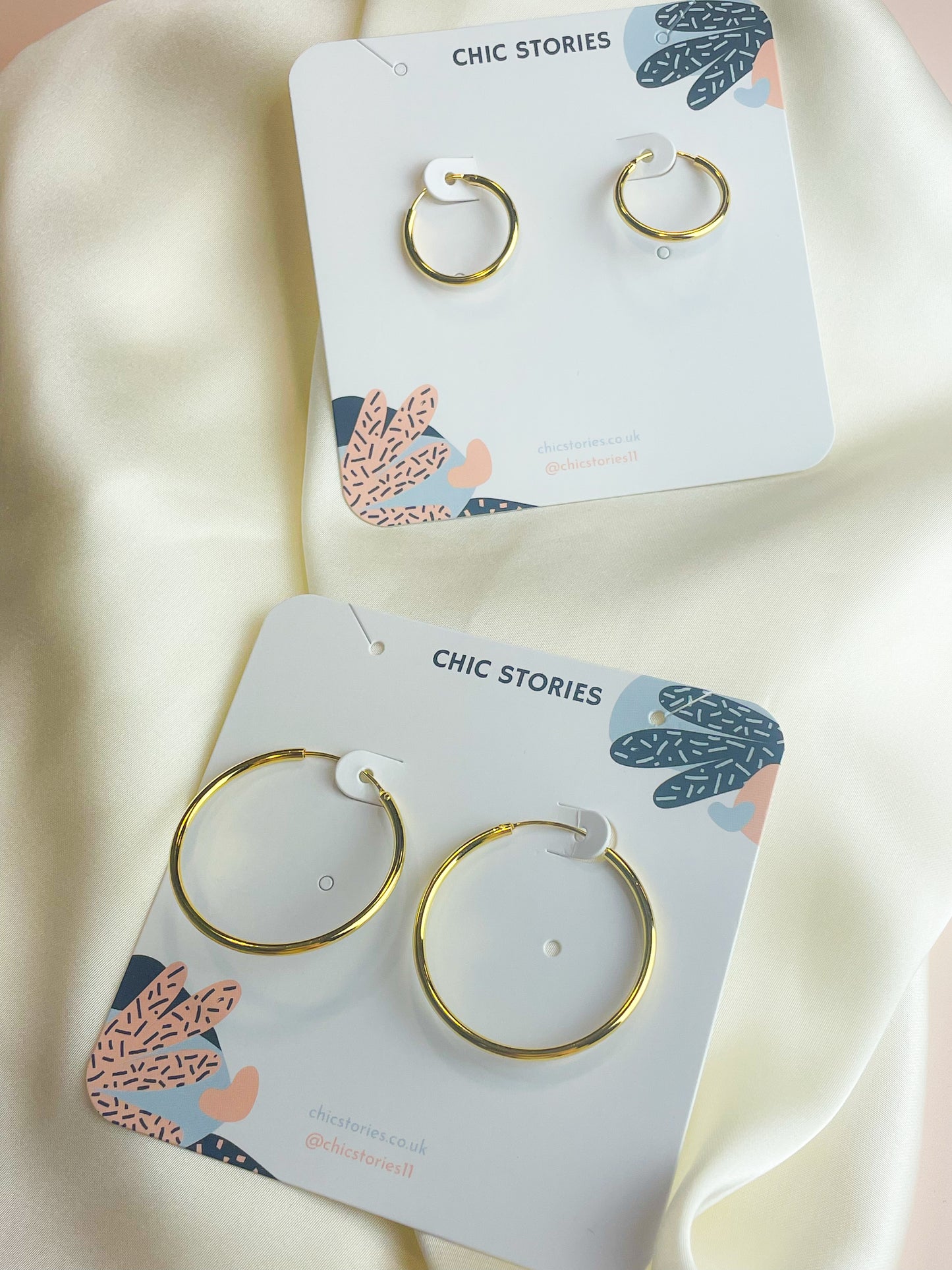 Gold Sleeper Hoop Earrings
