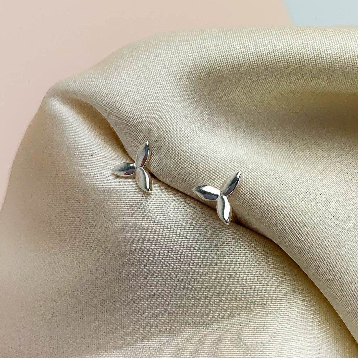Triple Leaf Stud Earrings
