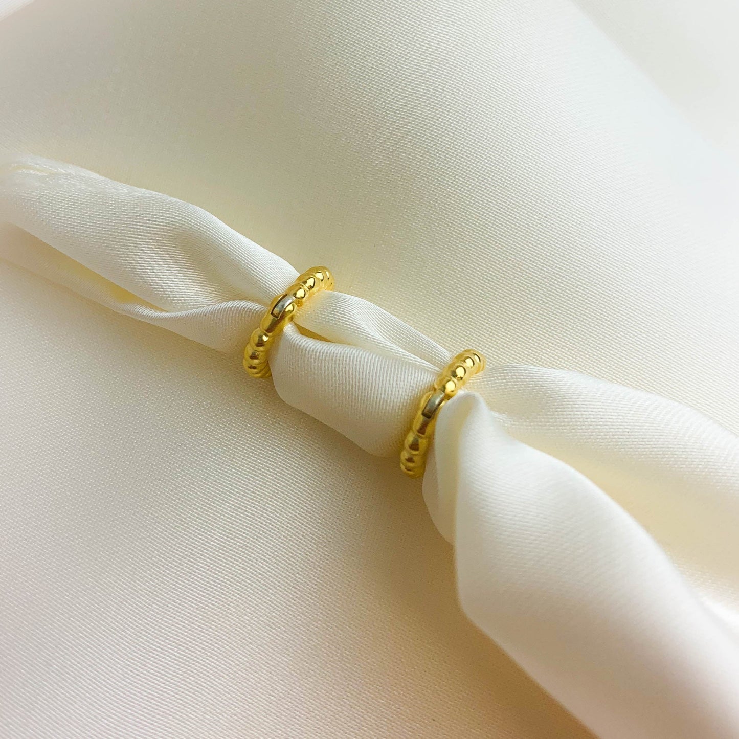 Tiny Hoop Bubble Earrings