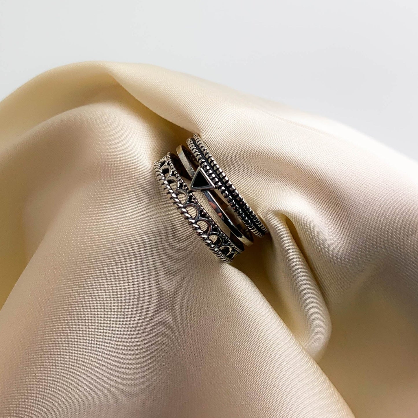 Boho Style Triple Band Ring
