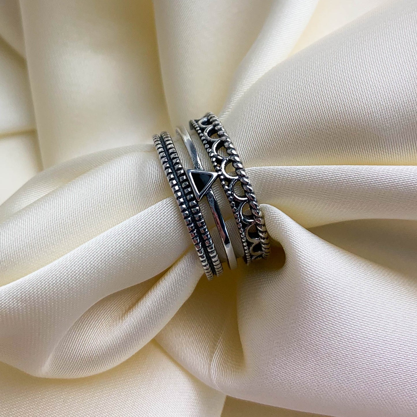Boho Style Triple Band Ring