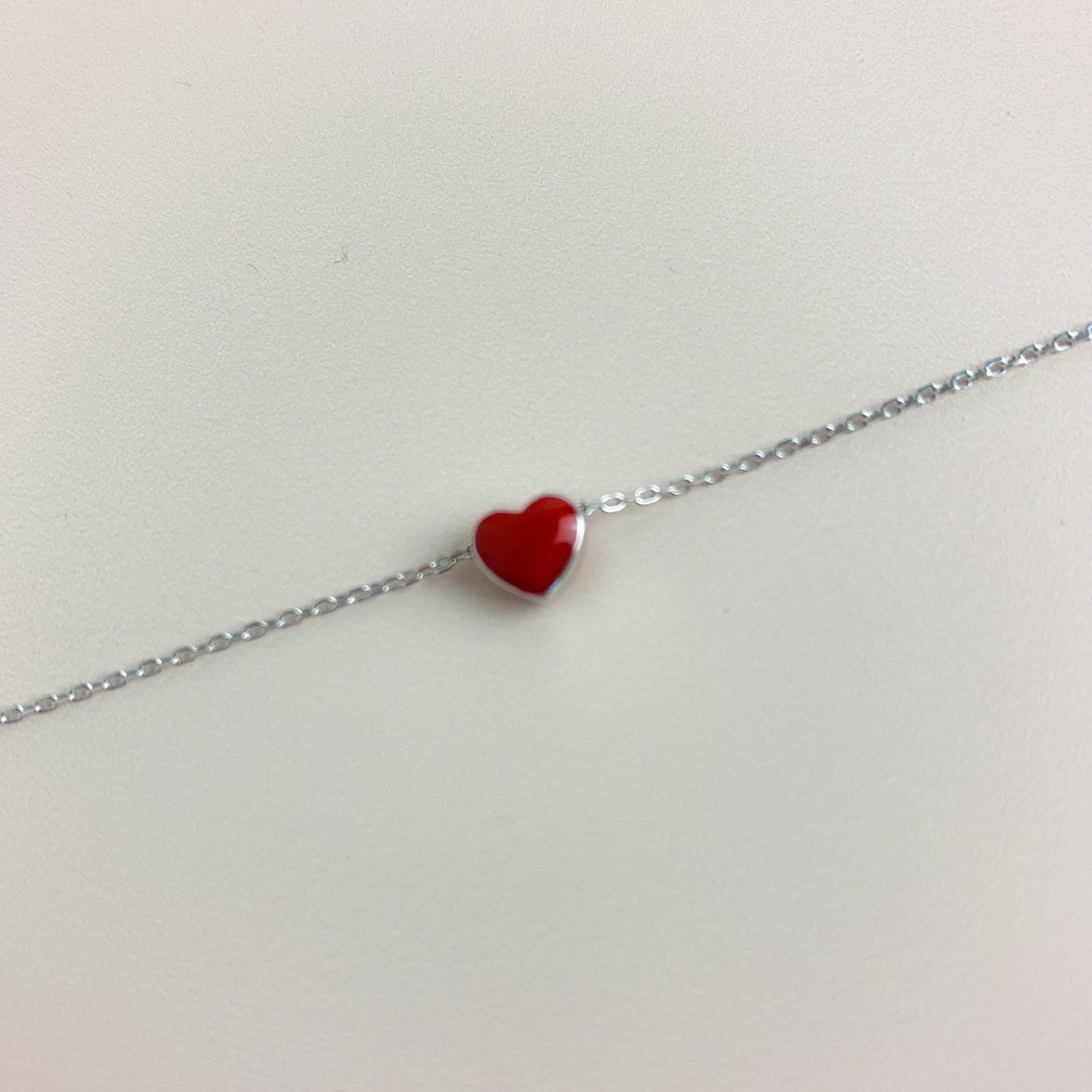 Red Heart Charm Bracelet