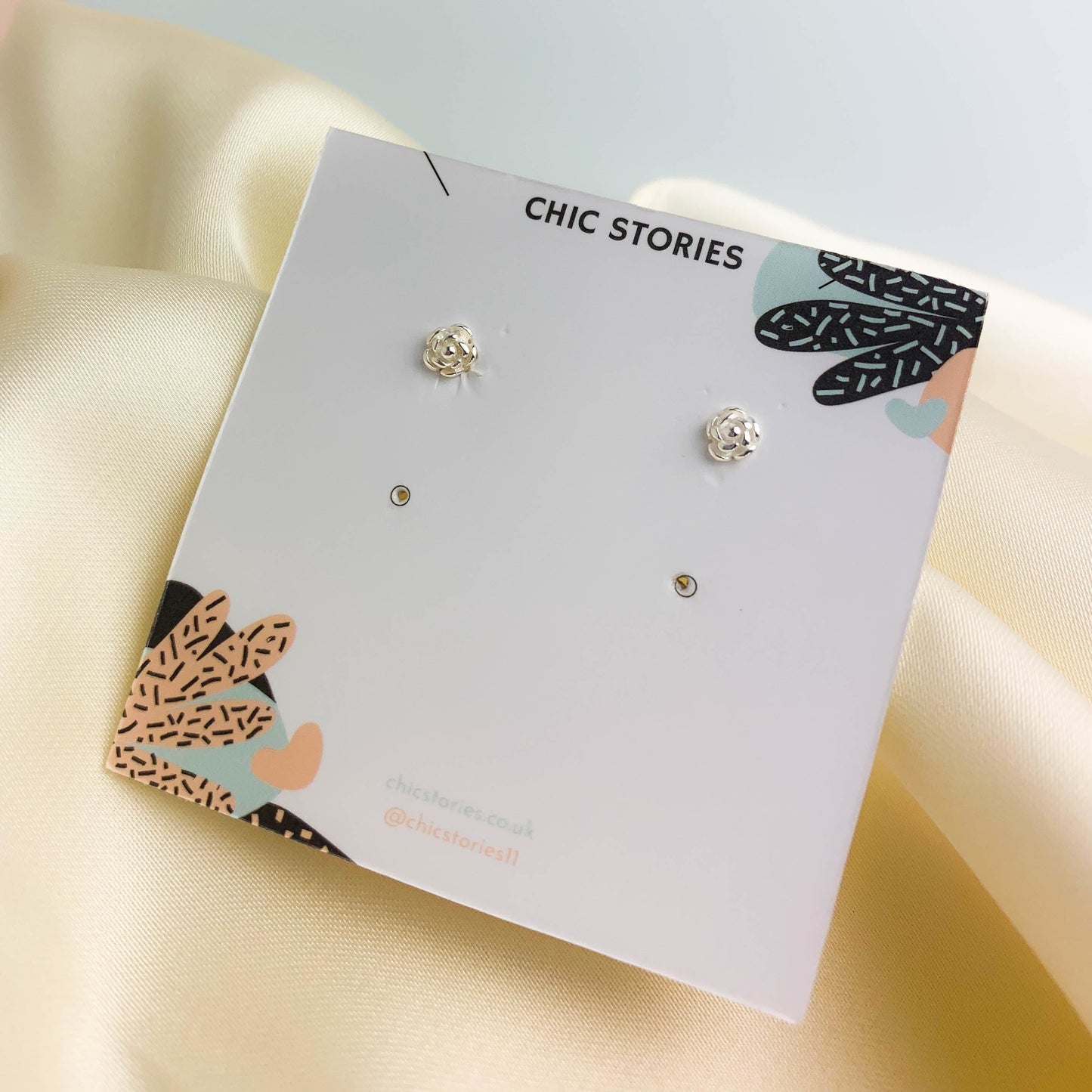 Flower Stud Earrings, Two Sizes