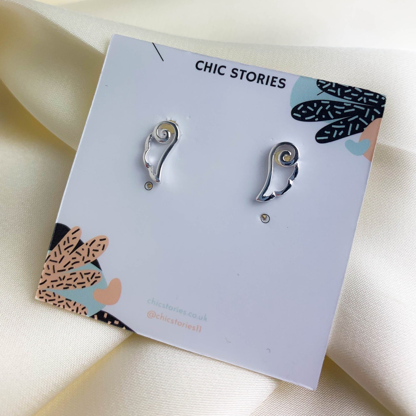 Angel Wing Stud Earrings