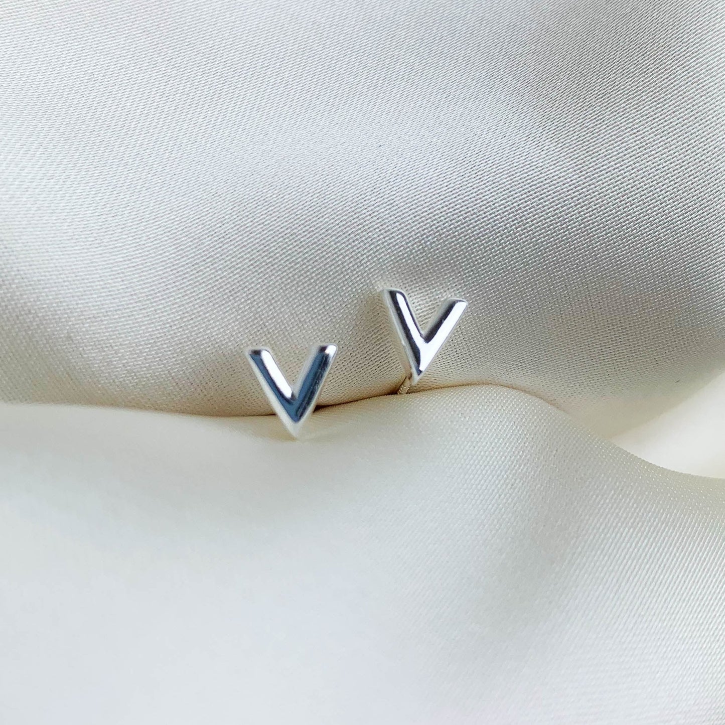 V Shape Stud Earrings