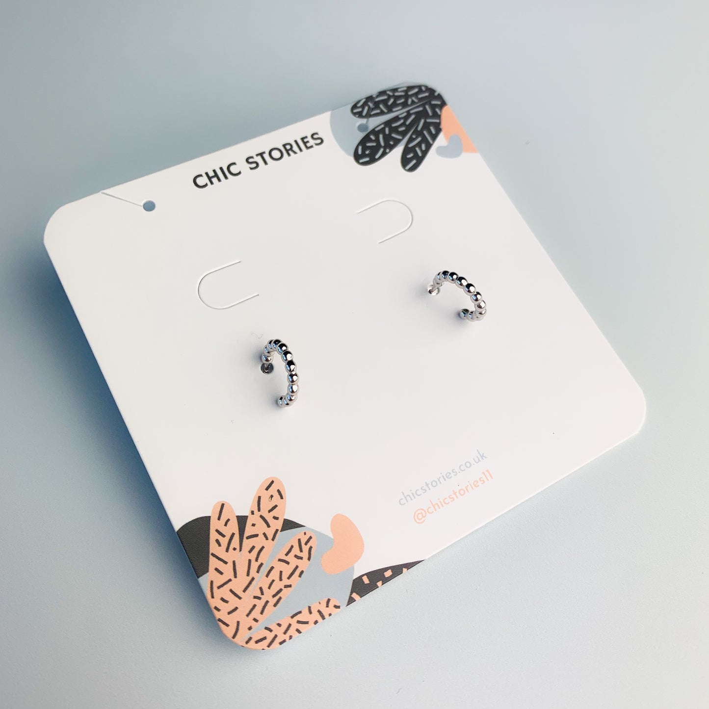 Bubble Texture Huggie Hoop Stud Earrings