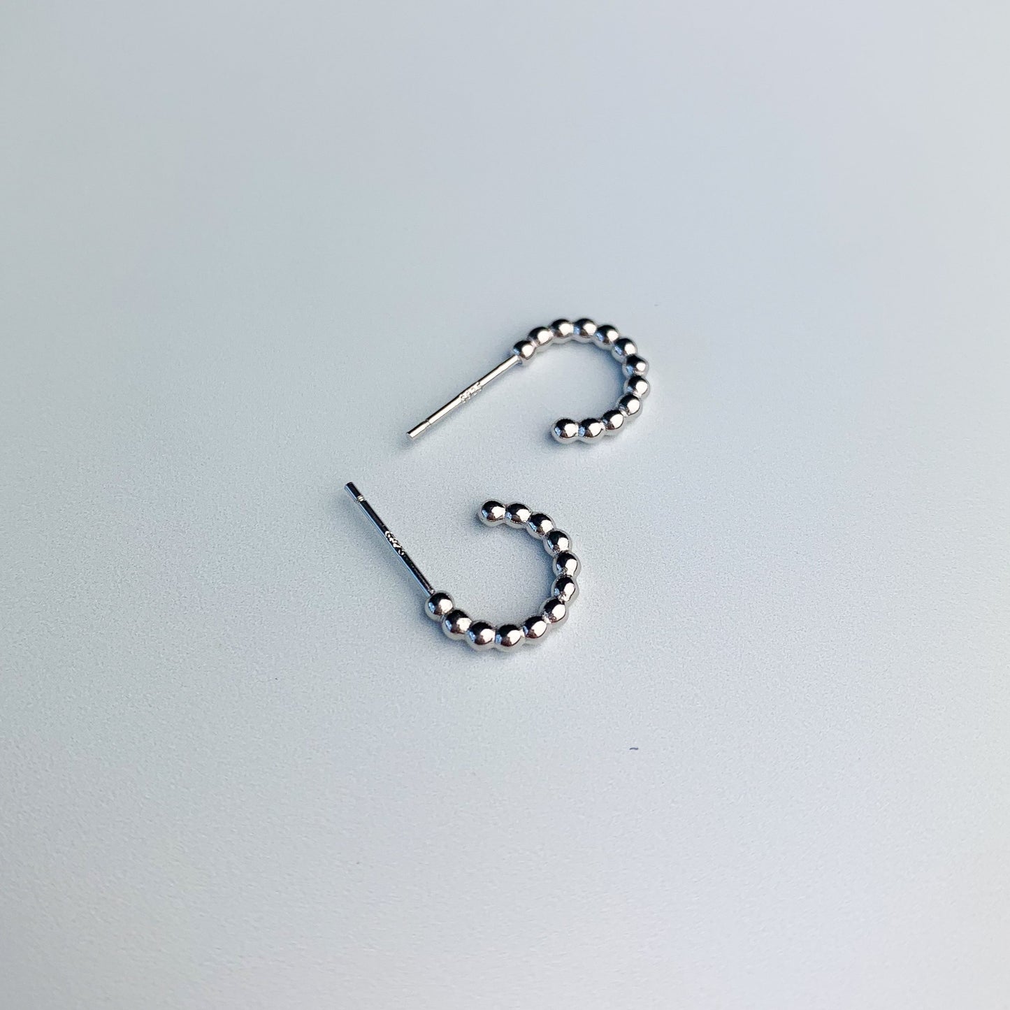 Bubble Texture Huggie Hoop Stud Earrings
