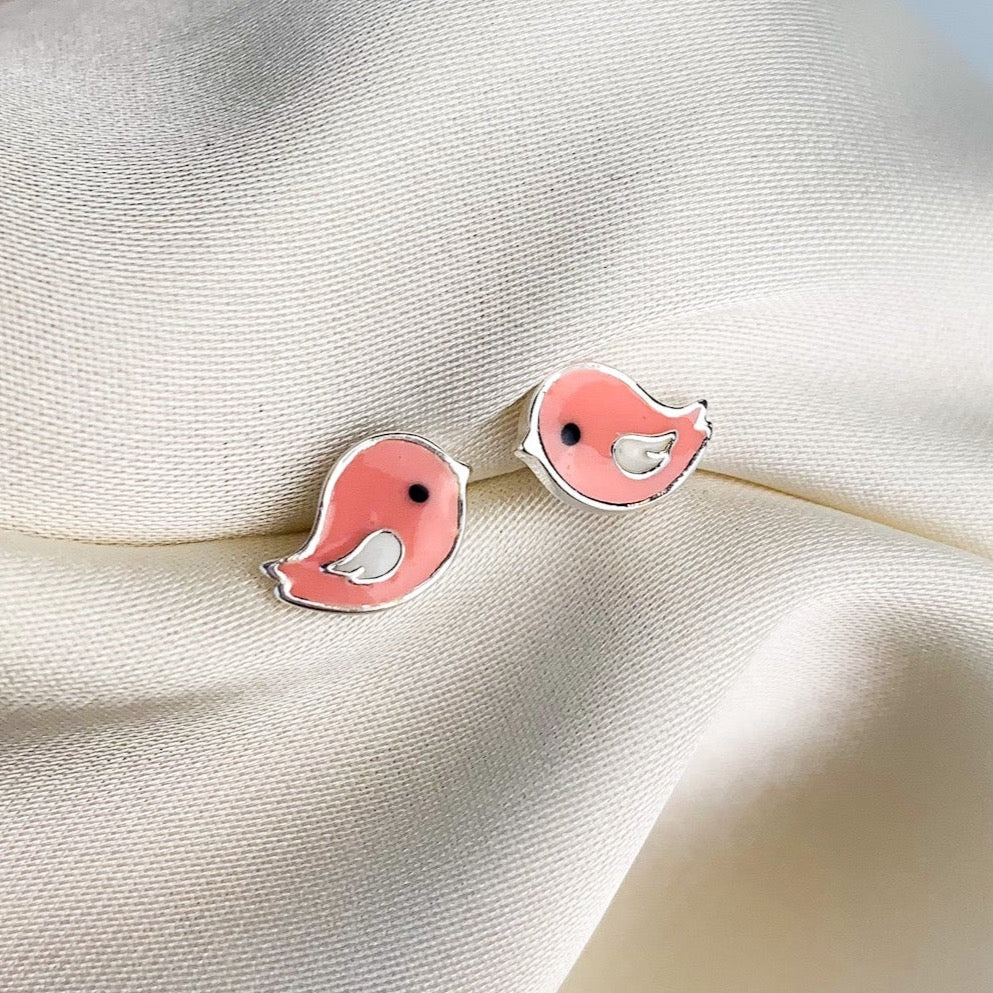 Baby Pink Chick Stud Earrings