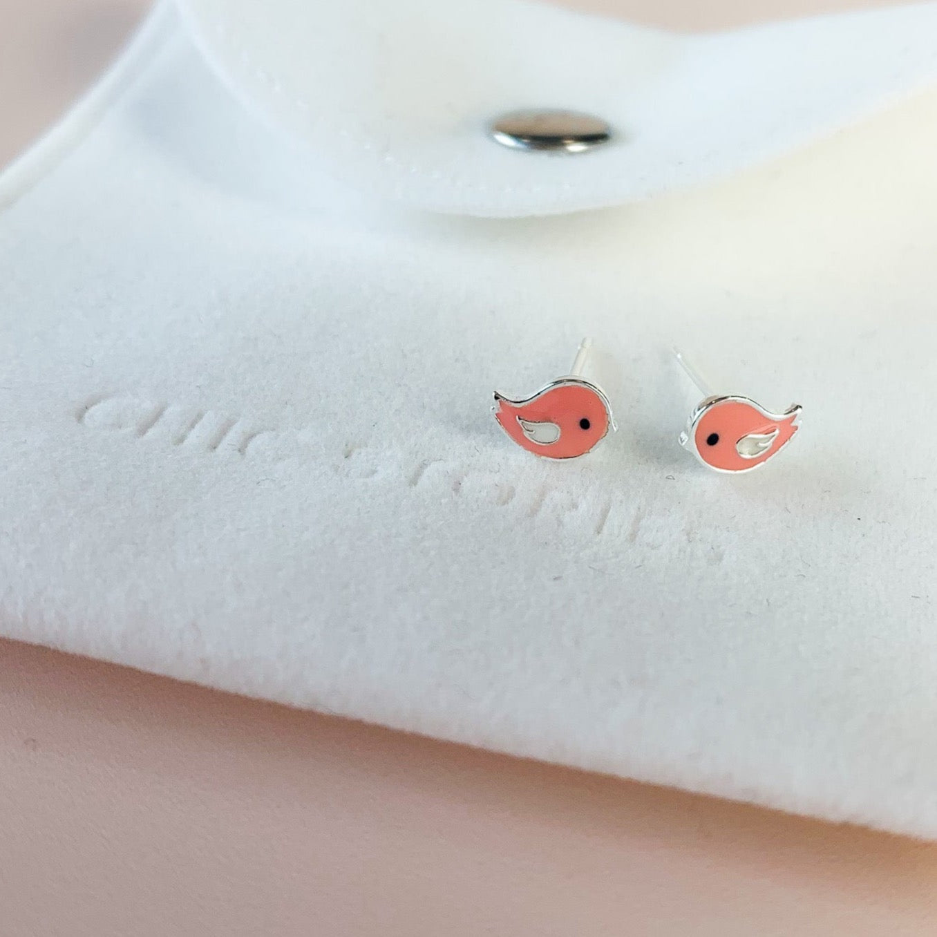 Baby Pink Chick Stud Earrings