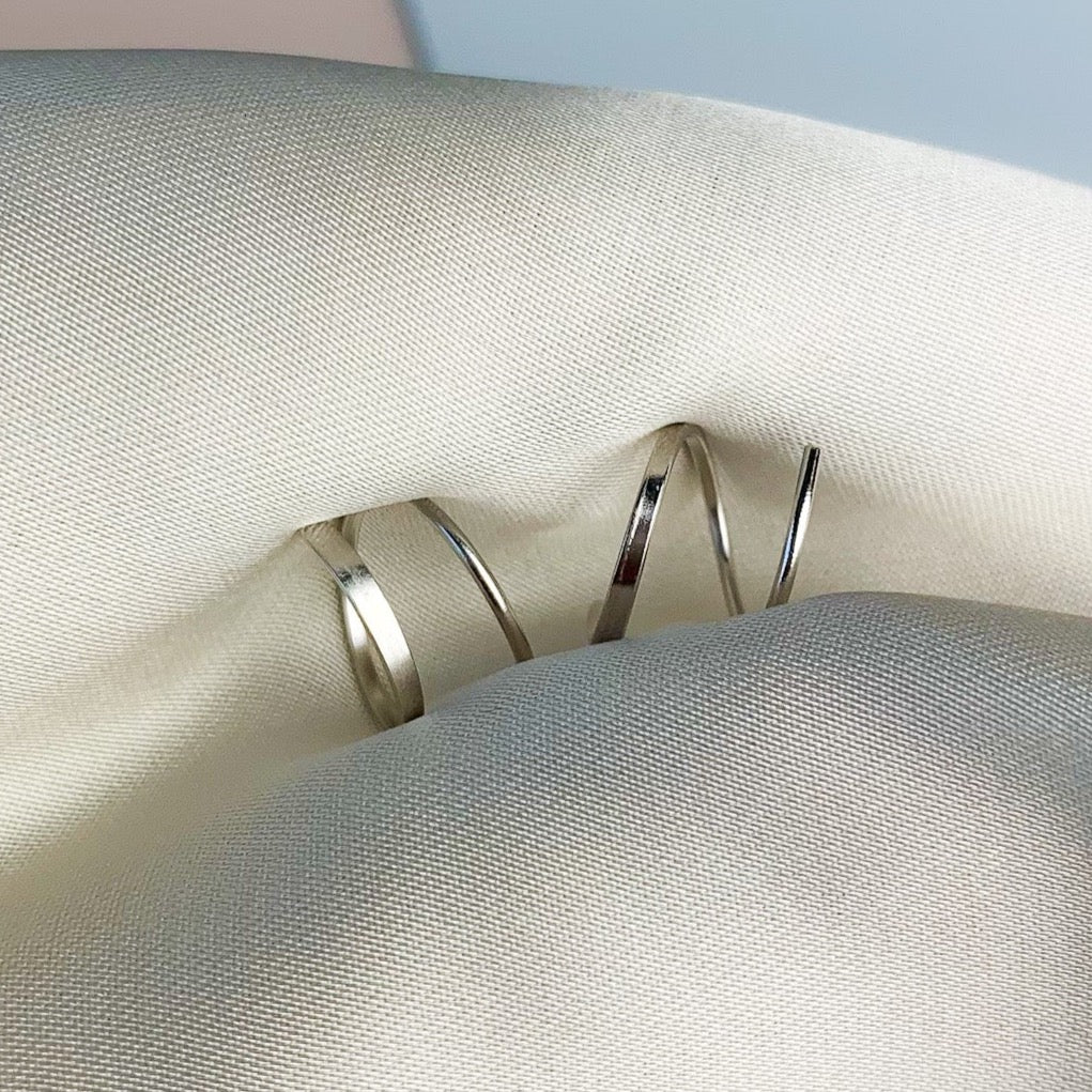 Minimalist Spiral Hoop Earrings