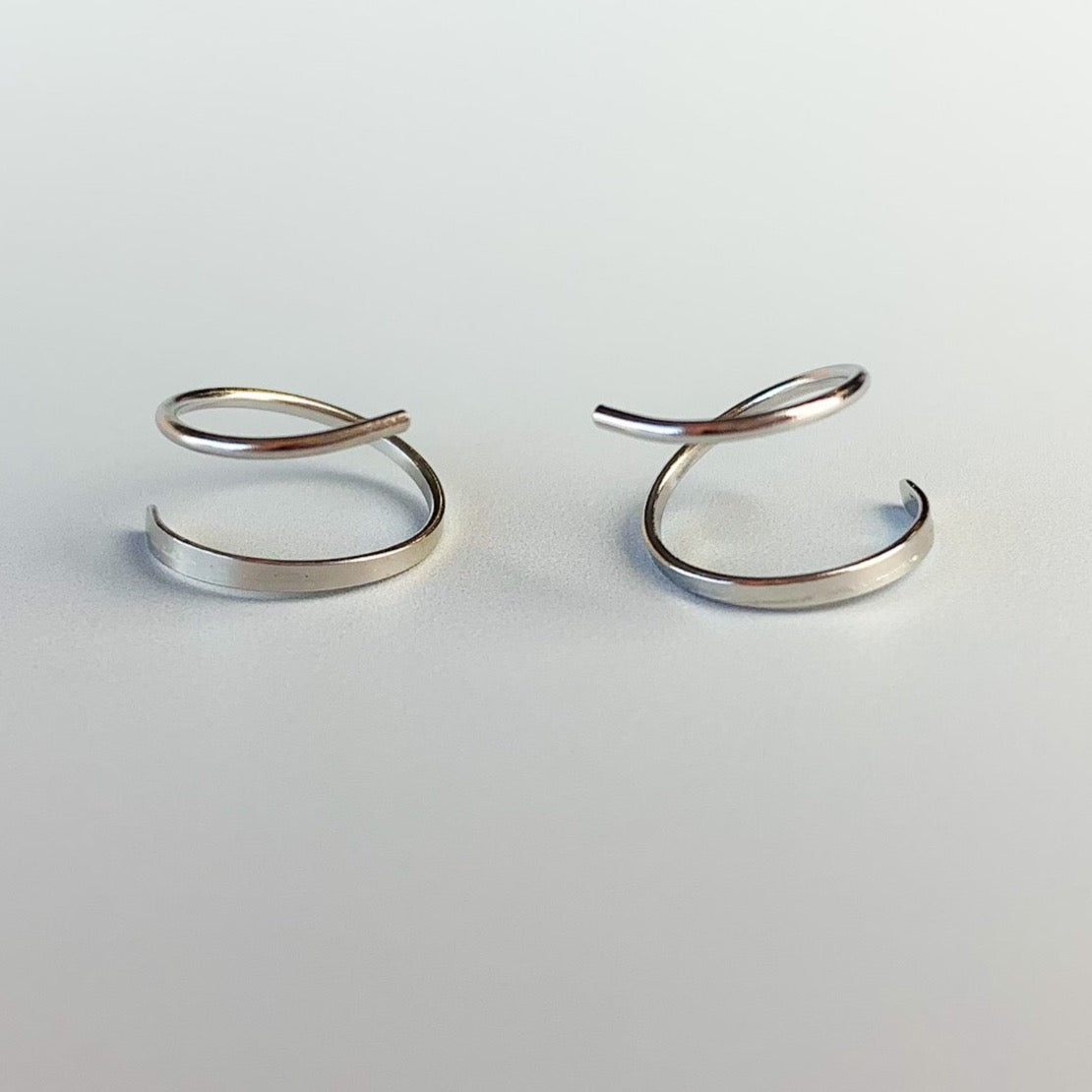 Minimalist Spiral Hoop Earrings