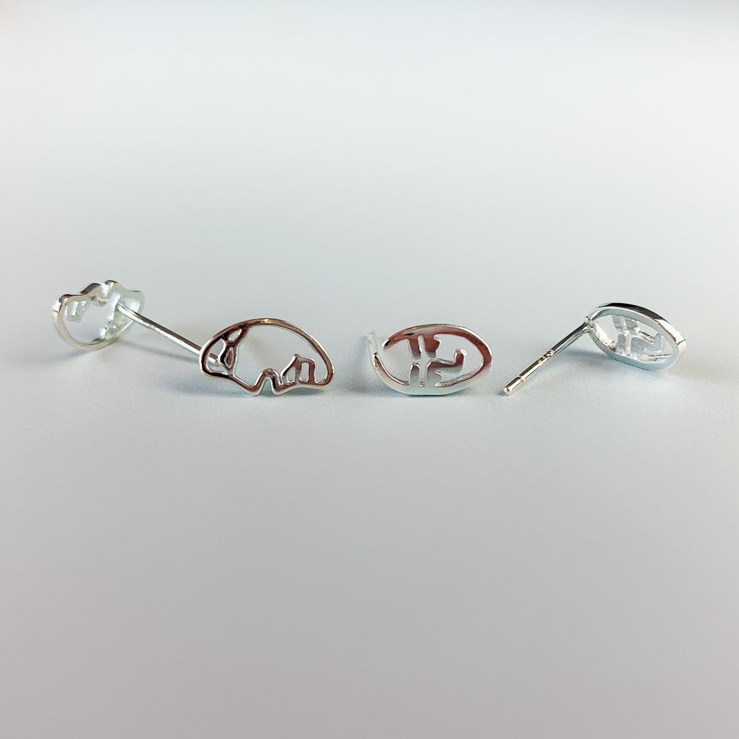Abstract Face Stud Earrings