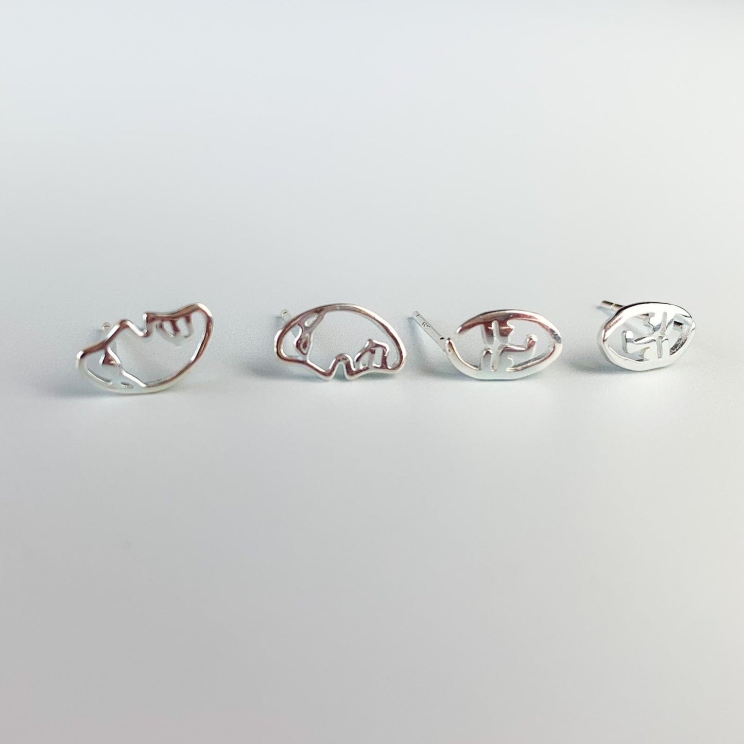 Abstract Face Stud Earrings