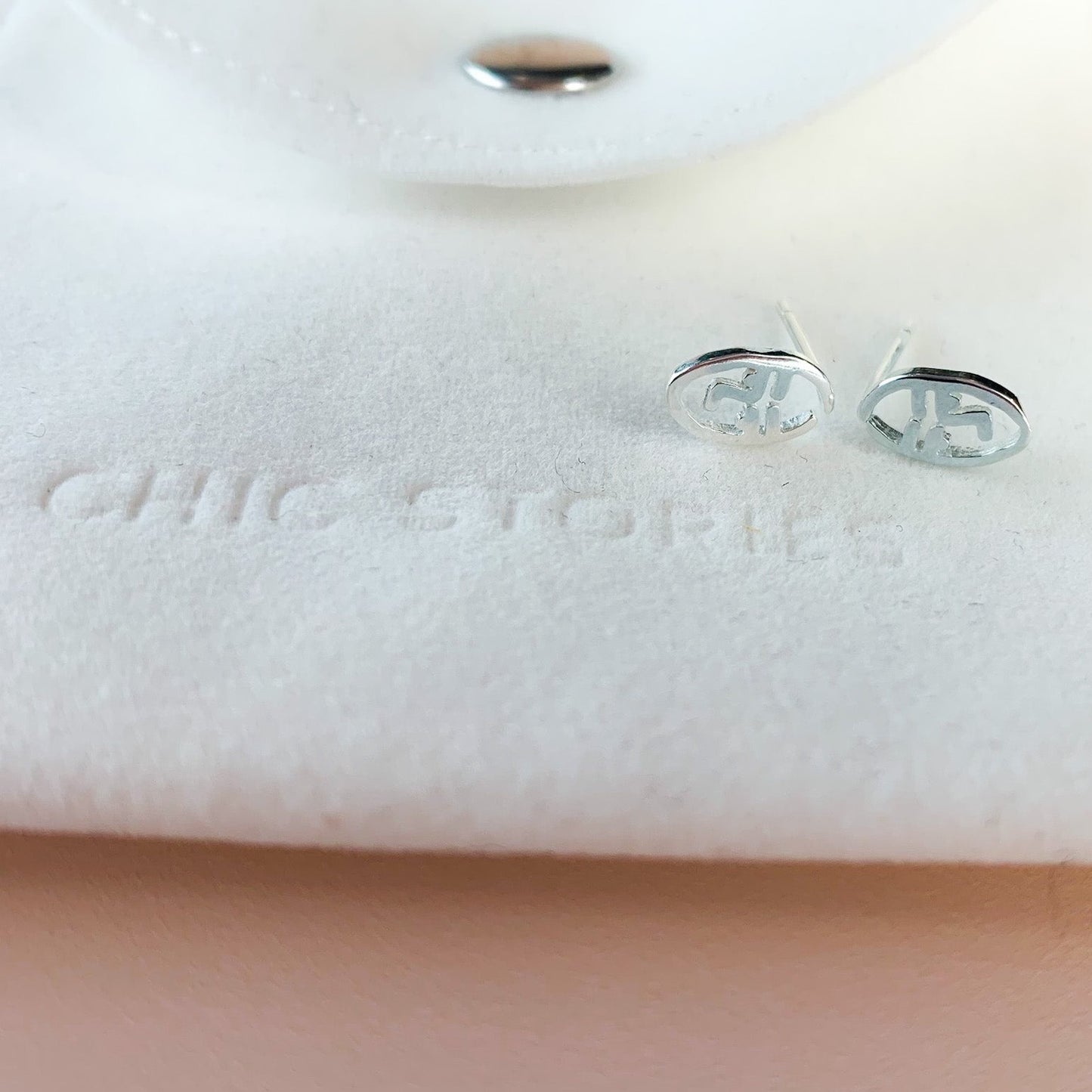 Abstract Face Stud Earrings
