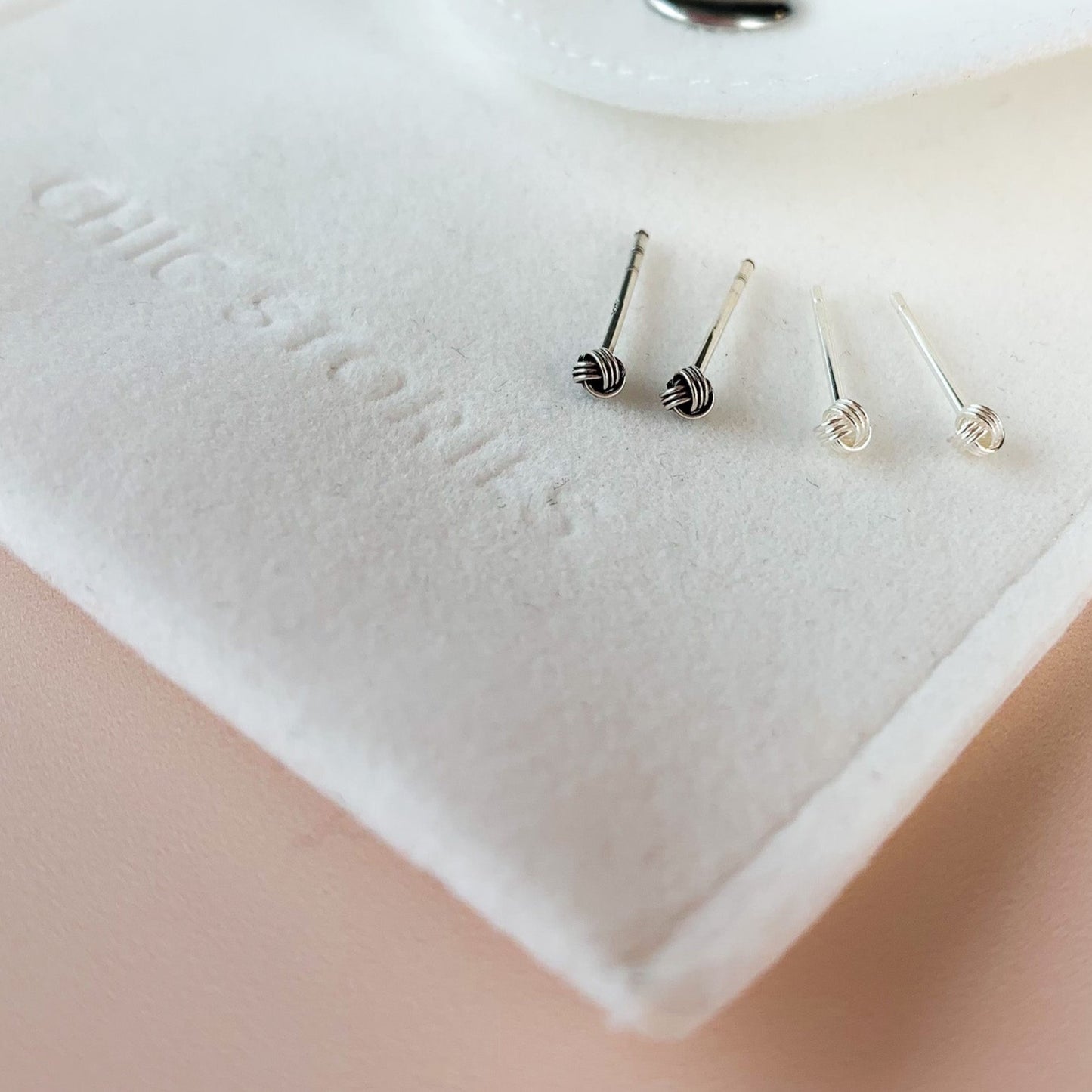 Tiny Knot Stud Earrings