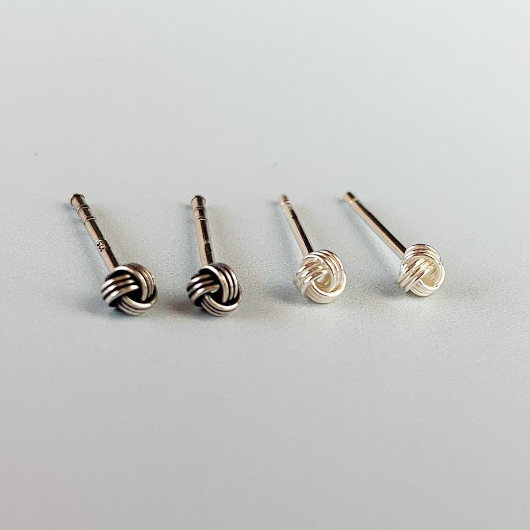 Tiny Knot Stud Earrings