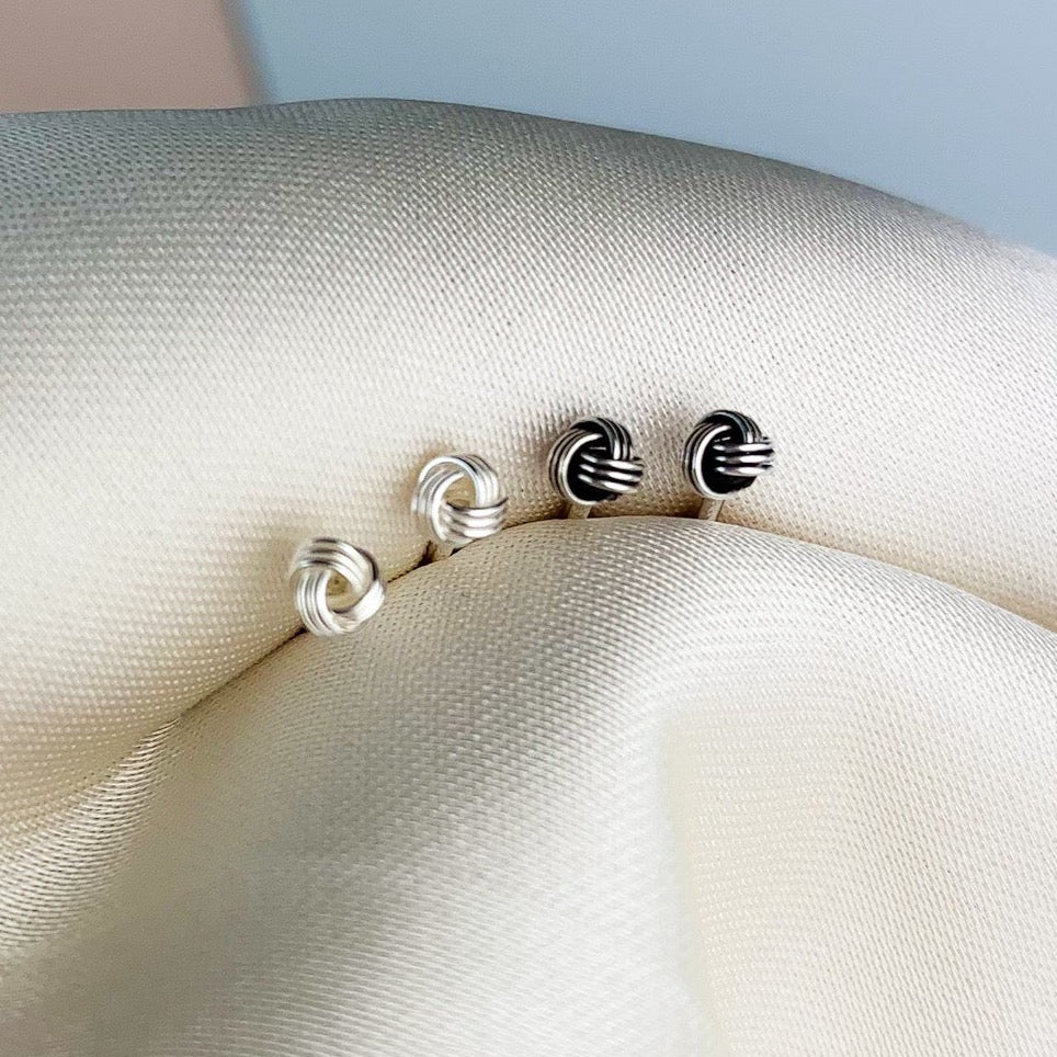 Tiny Knot Stud Earrings
