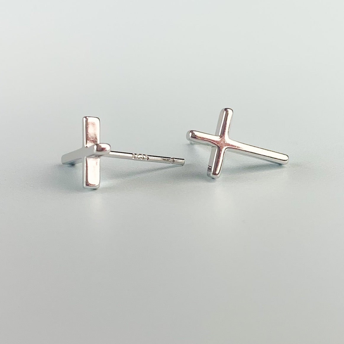 Minimalist Cross Stud Earrings