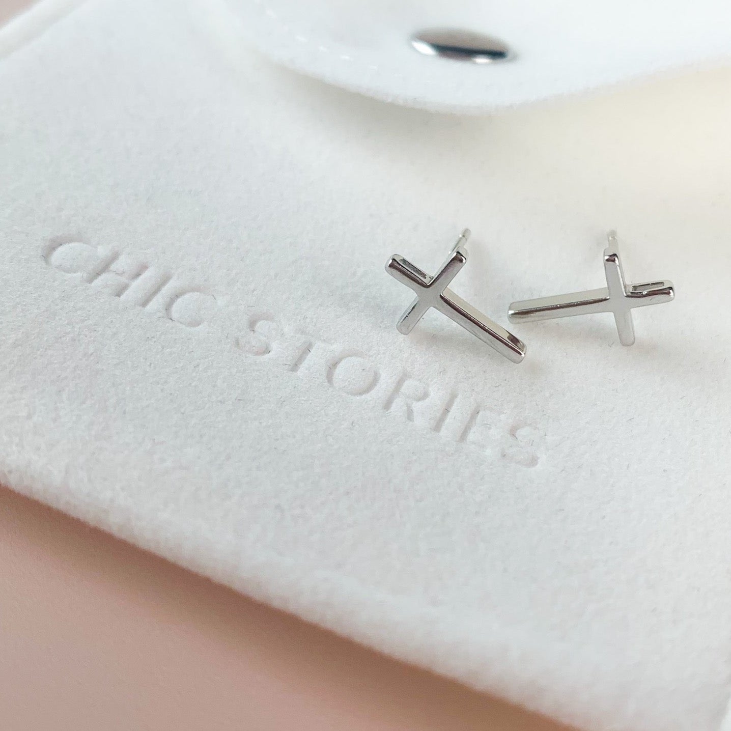 Minimalist Cross Stud Earrings