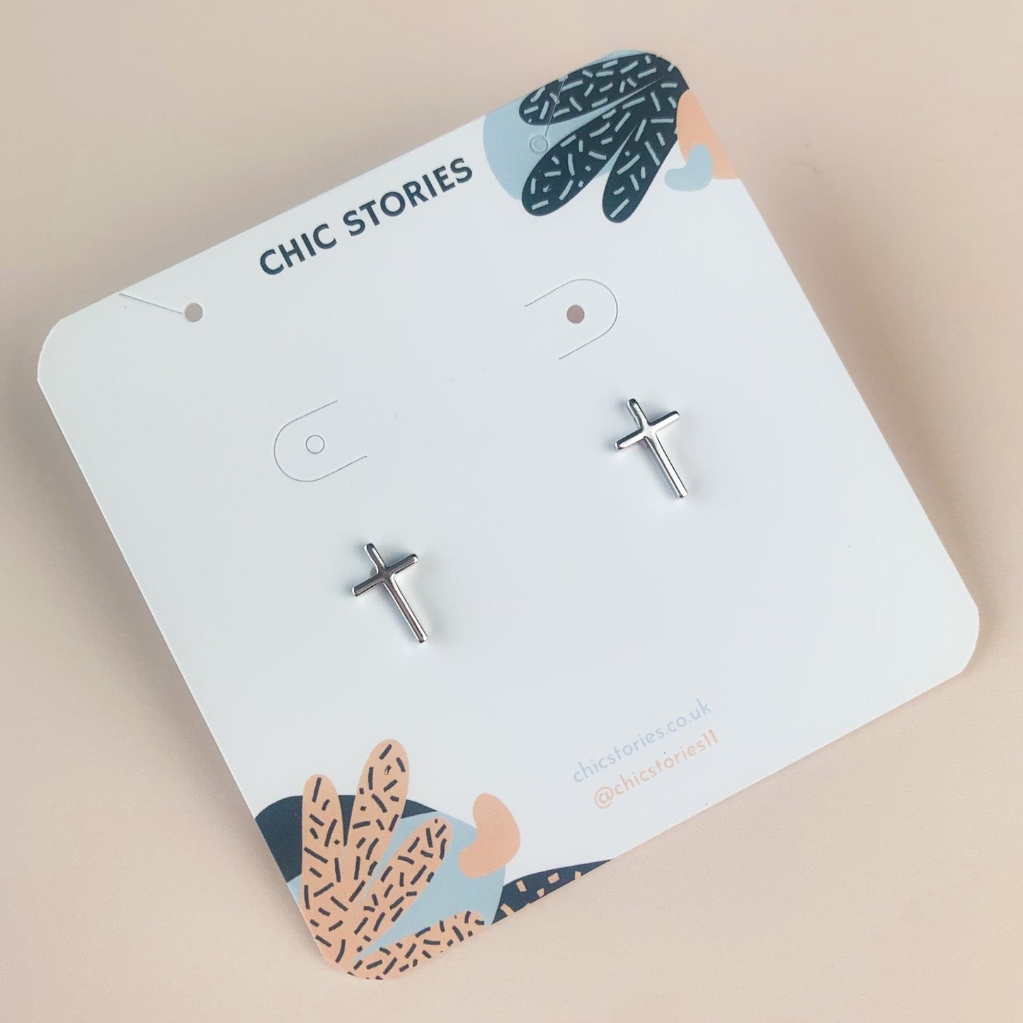 Minimalist Cross Stud Earrings