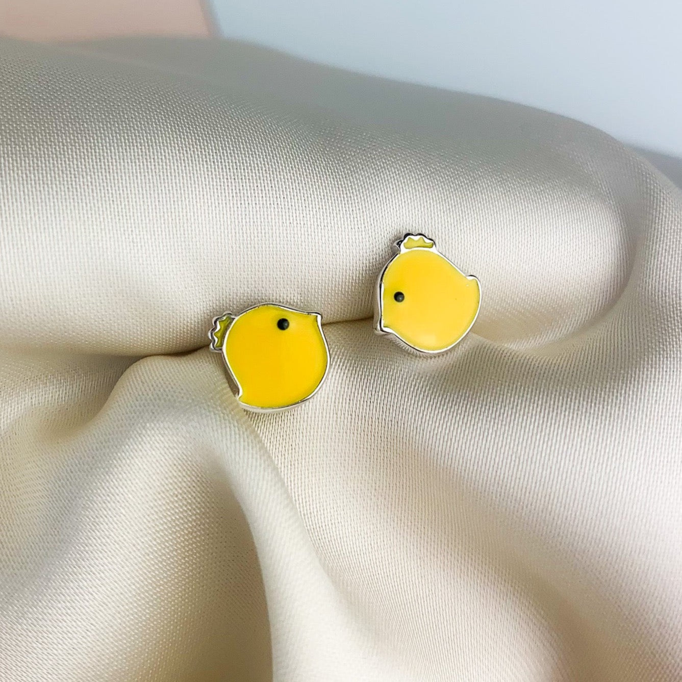 Yellow Chick Stud Earrings
