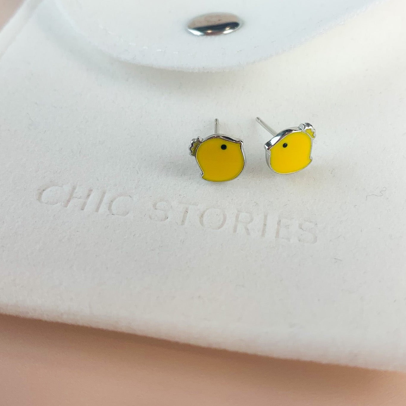 Yellow Chick Stud Earrings