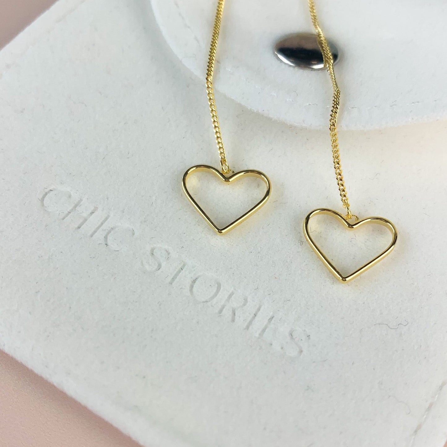 Heart Threader Earrings