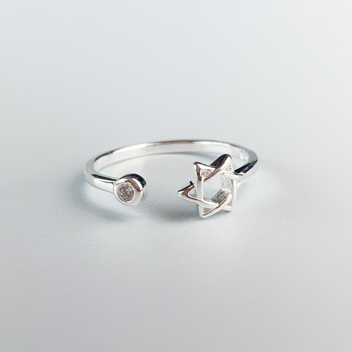 Adjustable Star Open Ring