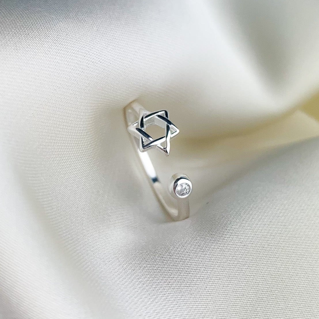 Adjustable Star Open Ring