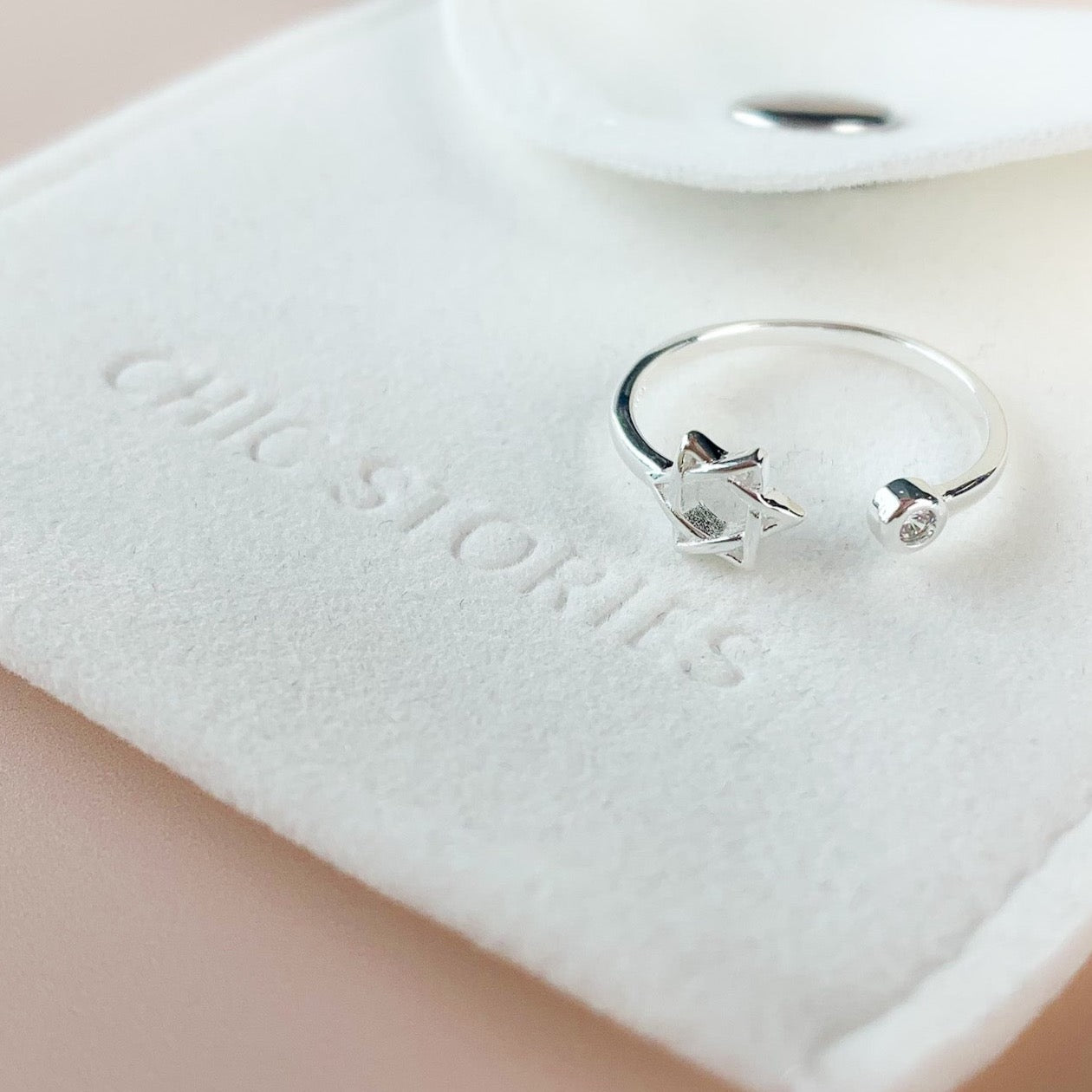Adjustable Star Open Ring