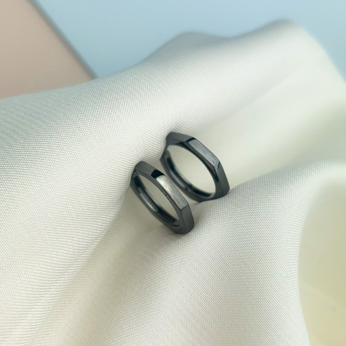 Geometric Huggie Hoop Earrings