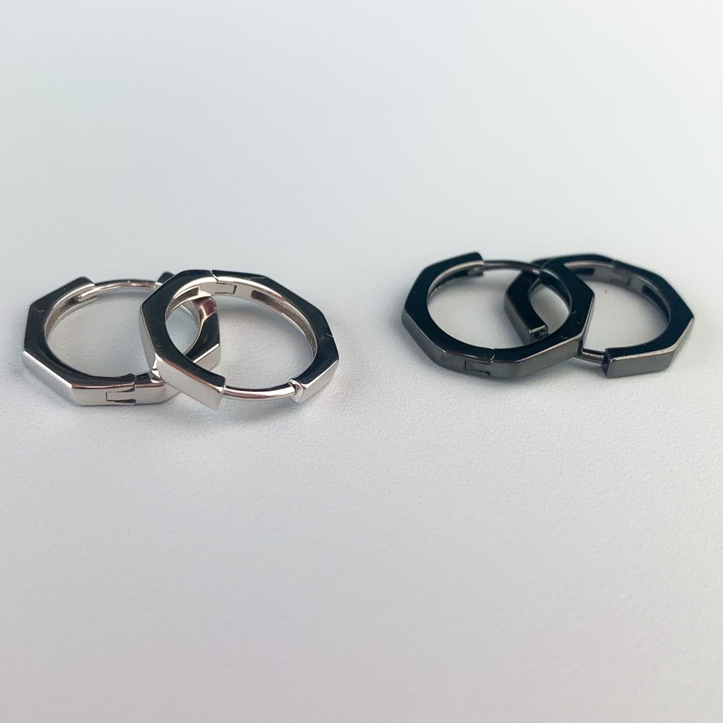 Geometric Huggie Hoop Earrings