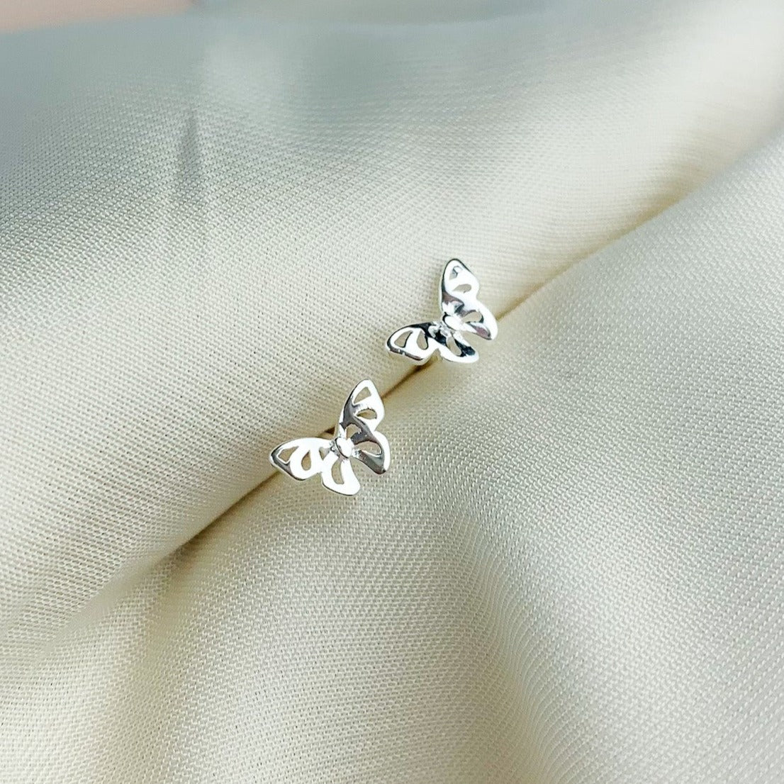 Delicate Butterfly Stud Earrings