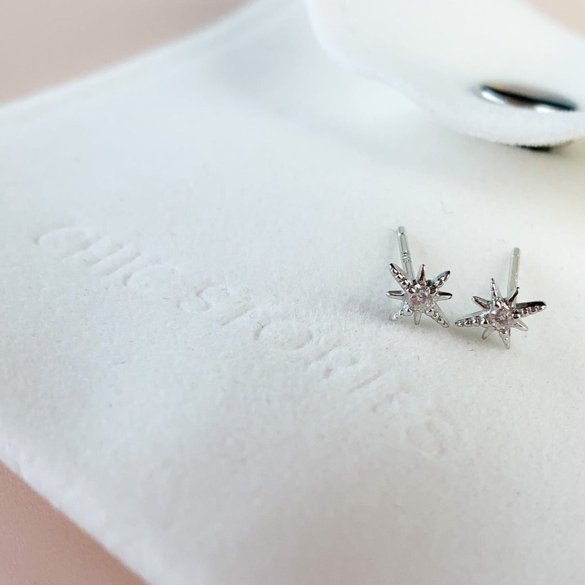 Crystal Detail Star Stud Earrings